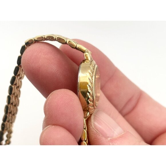 Faberge Rope Gold Toned Bracelet Analog Vintage Wristwatch - 19mm - WORKS! - Picture 9 of 14